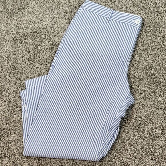 Talbots Blue & White Crop Pants - Picture 1 of 10